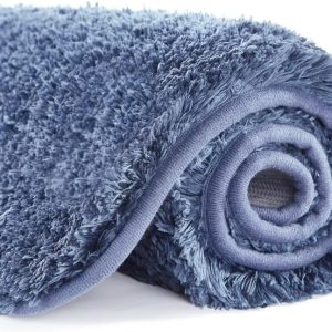 Suchtale Large Bathroom Rug Mat: Extra Soft & Absorbent Shaggy, 24 x 40, Blue; Machine Washable Microfiber, Non Slip, Luxury Floor Mat